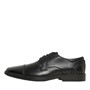 Clarks Mens Clarkslite Cap Derby Shoes Black Leather