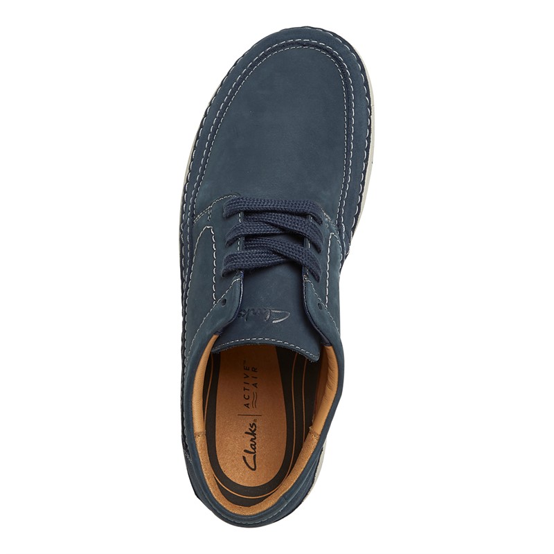 Clarks Mens Nature 5 Lo Shoes Navy Combi