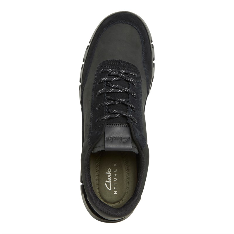 Clarks Mens Nature X One Shoes Black/Black