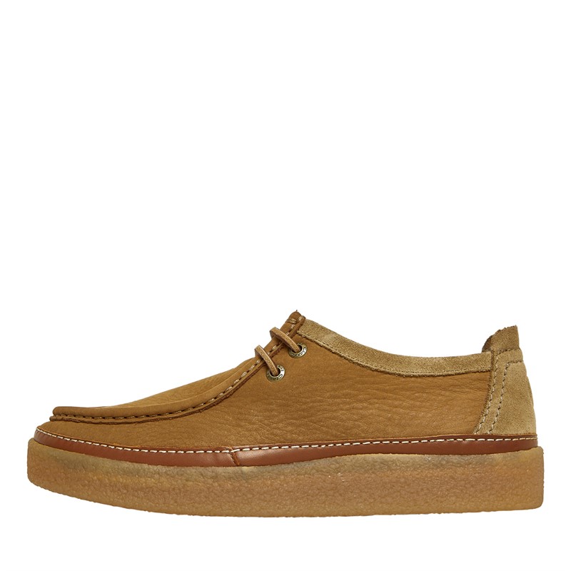 Clarks Mens Clarkwood Moc Shoes Dark Sand