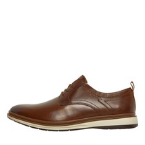 Clarks Mens Chantry Lo Shoes Dark Tan Lea