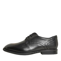 Clarks Mens Un Hugh Wide Fit Oxford Shoes Black Leather