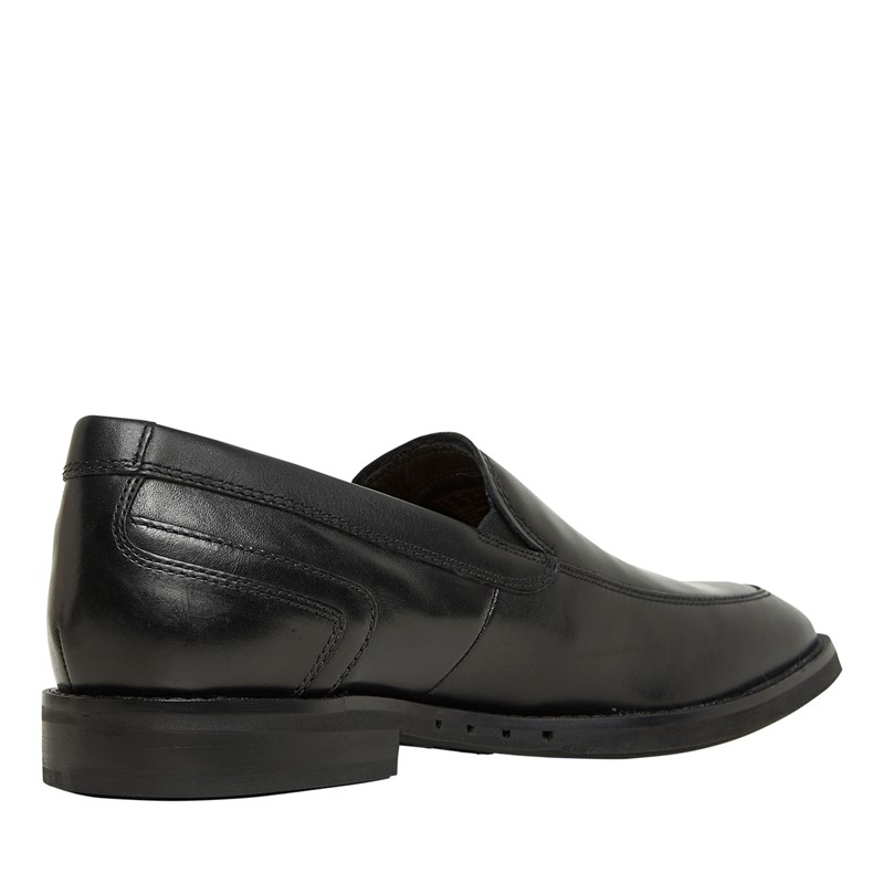 Clarks Mens Un Hugh Step Loafers Black Leather