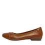 Clarks Womens Sara Bay Ballet Flat Shoes Caramel Leather
