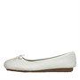 Clarks Womens Freckle Ice Ballet Flat Shoes White Leather