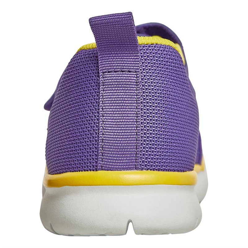 Clarks Junior Girls Hoop Run Wide Fit Trainers Purple Synthetic