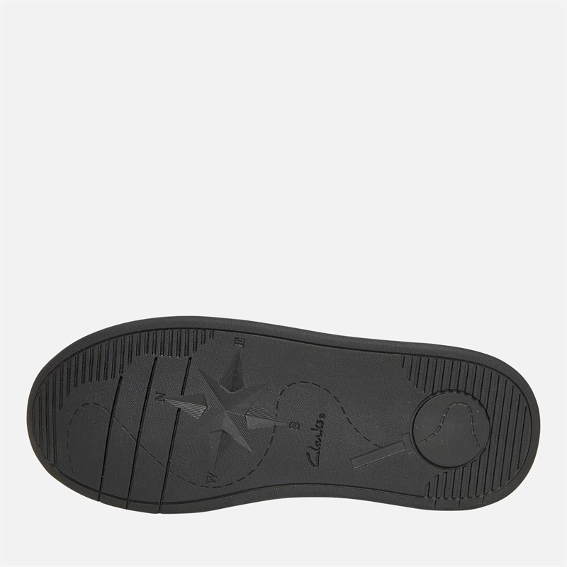 Clarks Kids Vibrant Glow F-Fit Dual Strap Shoes Black