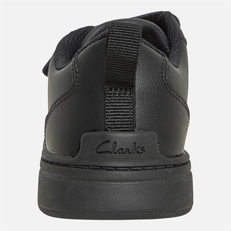 Clarks Kids Vibrant Glow F-Fit Dual Strap Shoes Black