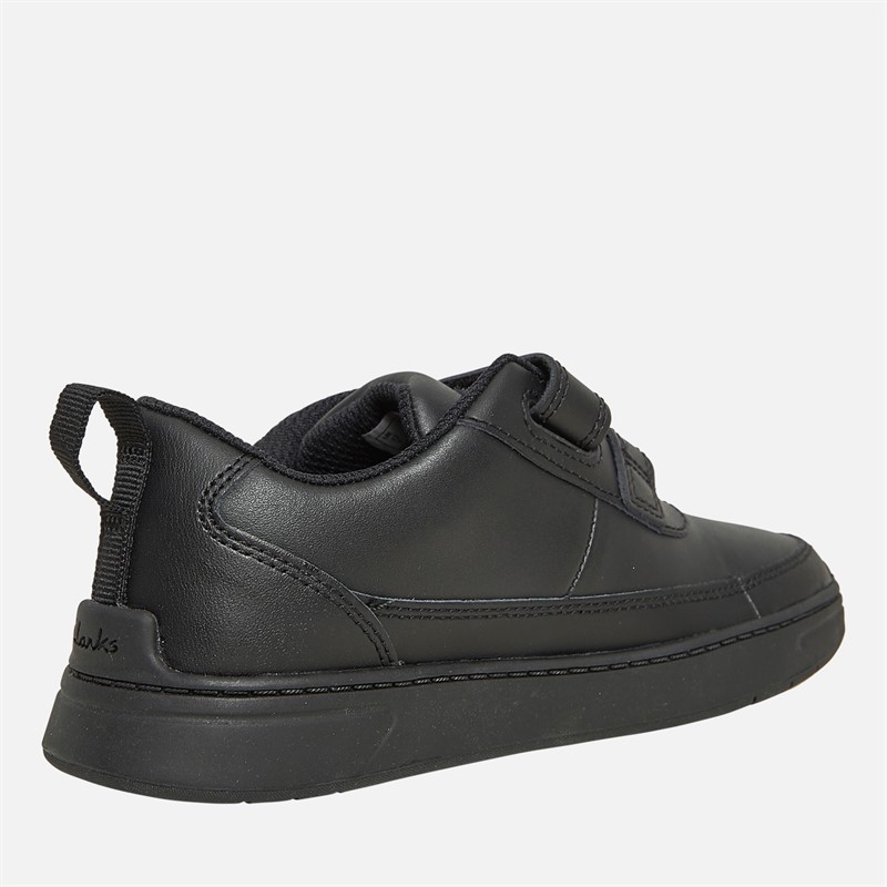 Clarks Kids Vibrant Glow F-Fit Dual Strap Shoes Black