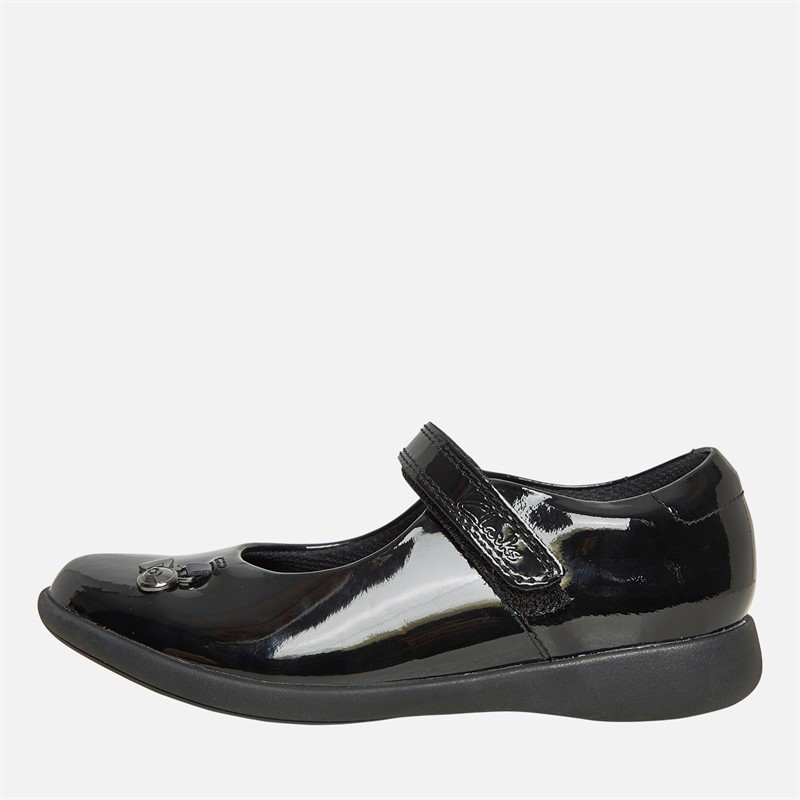 Clarks Infant Girls Etch Mist Pokemon E-Fit Mary Jane Shoes Black