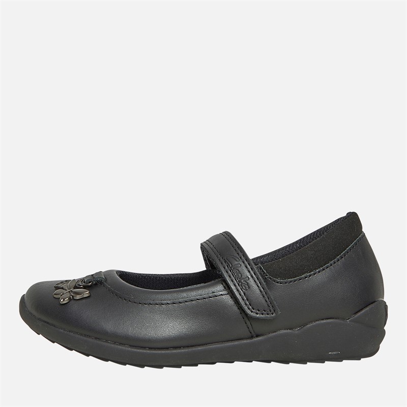 Clarks Girls Vibrant Trail G-Fit Mary Jane Shoes Black - Size 12.5K