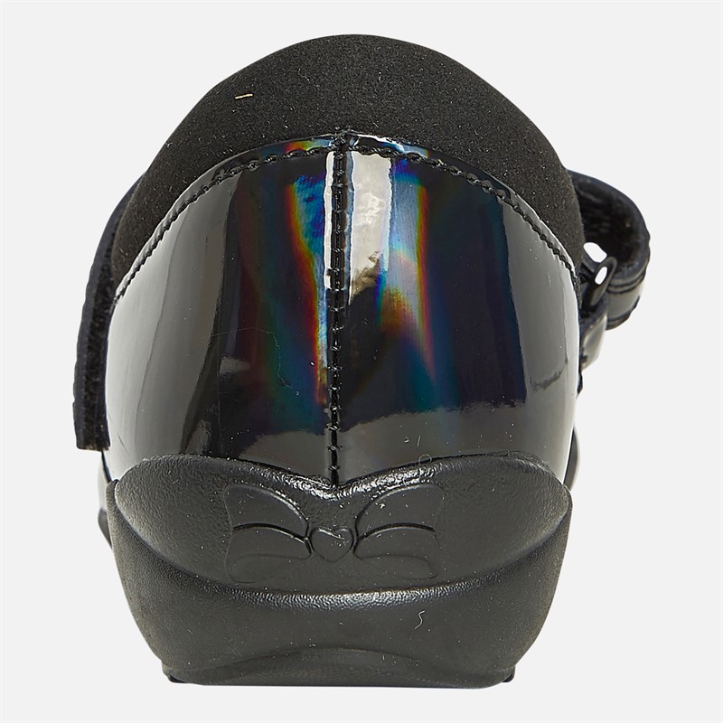 Clarks Girls Vibrant Trail G-Fit Mary Jane Shoes Black Patent