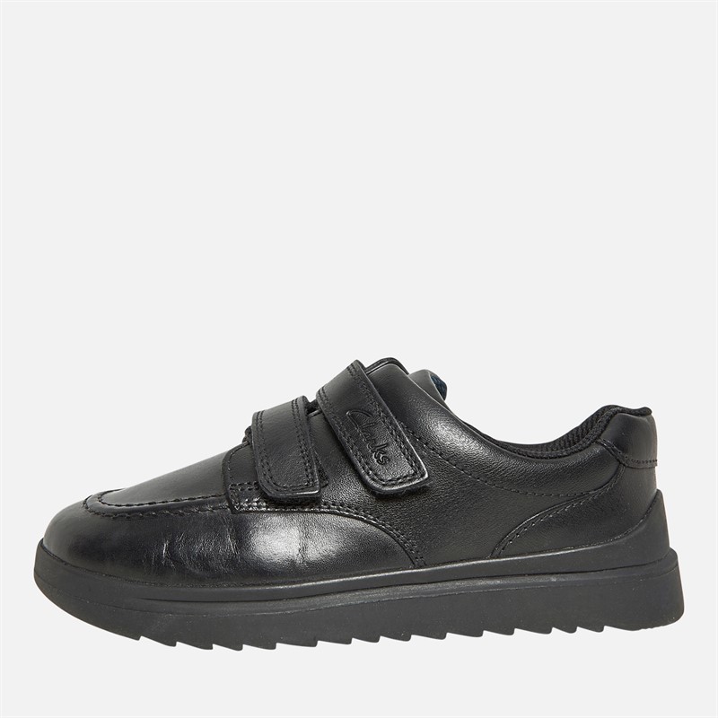 Clarks Infants Goal Style G-Fit Double Strap Shoes Black - Size 12.5K