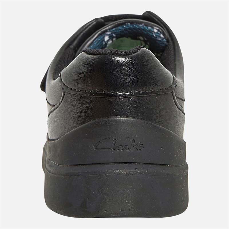 Clarks Infants Goal Style G-Fit Double Strap Shoes Black