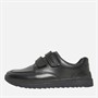 Clarks Junior Goal Style G-Fit Double Strap Shoes Black