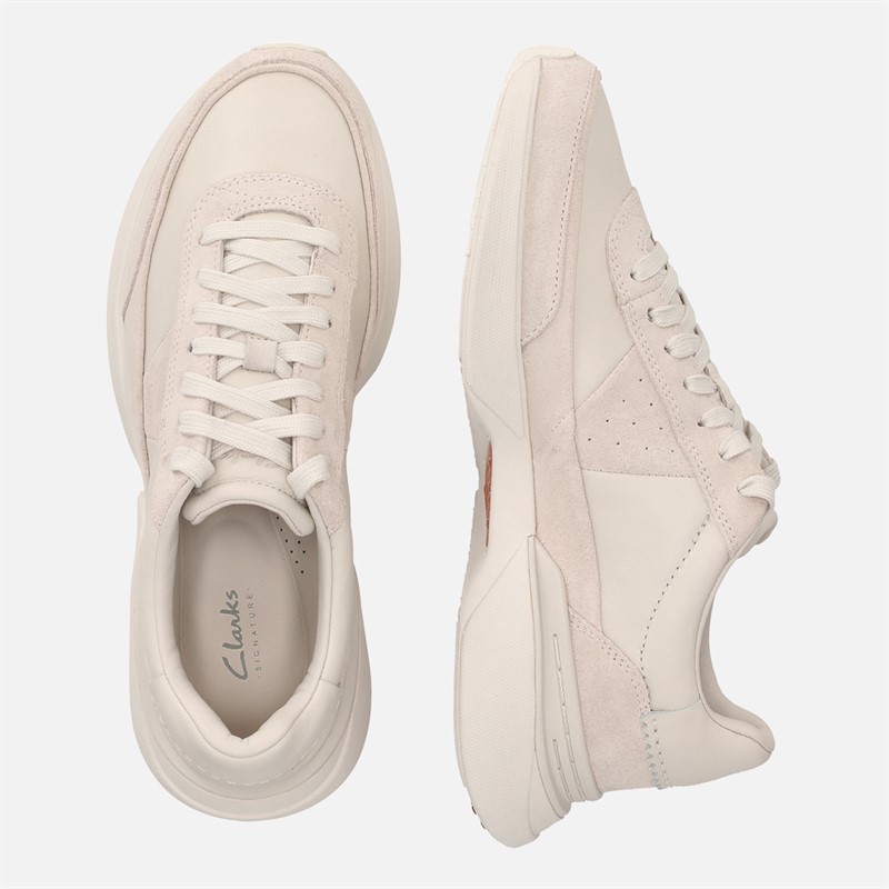 Clarks Herren Premium Craft Pace Schuhe White Leather