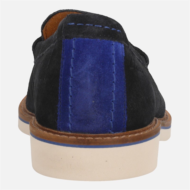 Clarks Herren Premium Atticus LT Slip Schuhe Navy Suede