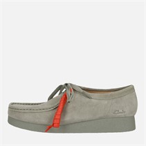 Clarks Damen Premium Evosh Wallabee Schuhe Light Green Sde