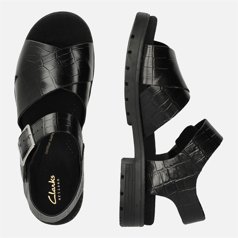 Clarks Damen Premium Orinoco Sandalen Black Interest