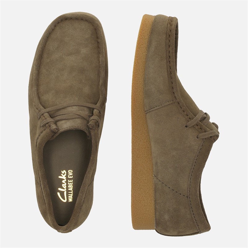 Clarks Herren Premium Evo Wallabee Schuhe Dark Olive Sde