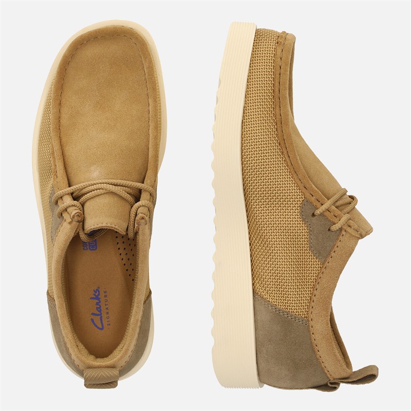 Clarks Herren Premium Ftr2lo Wallabee Schuhe Dark Sand Combi
