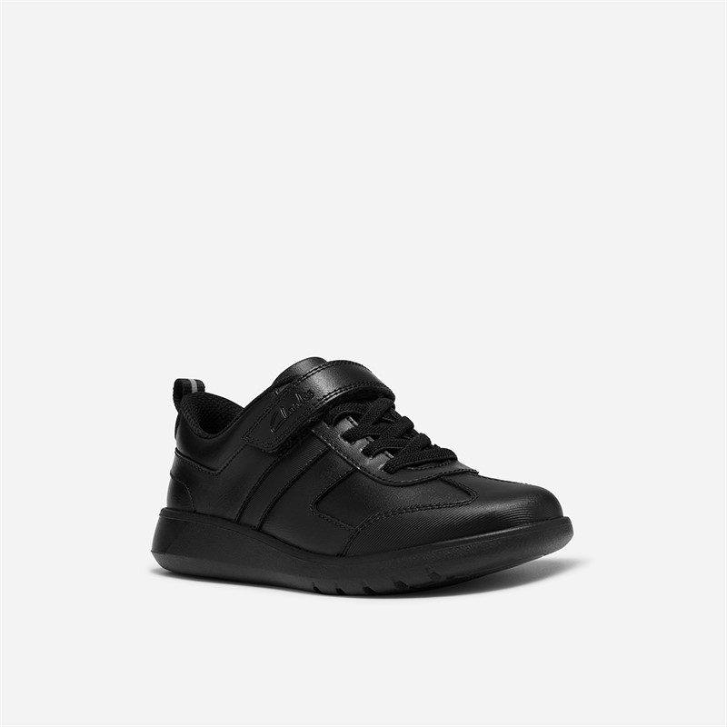 Clarks Junior Boys Scape Match Trainers Black