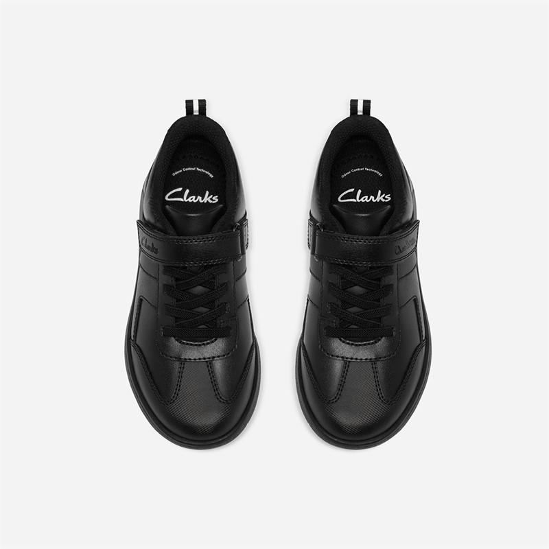 Clarks Junior Boys Scape Match Trainers Black