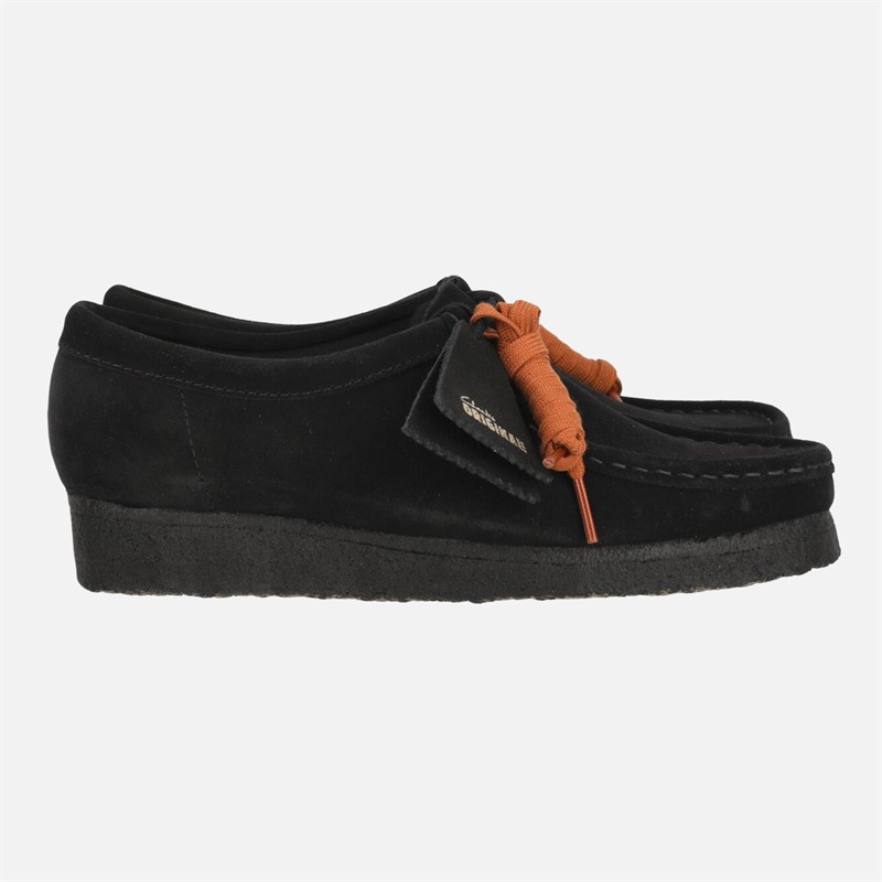 Clarks Damen Originals 2 Wallabee D Schuhe 1219 Schwarzes Wildleder 1219 Black Sde