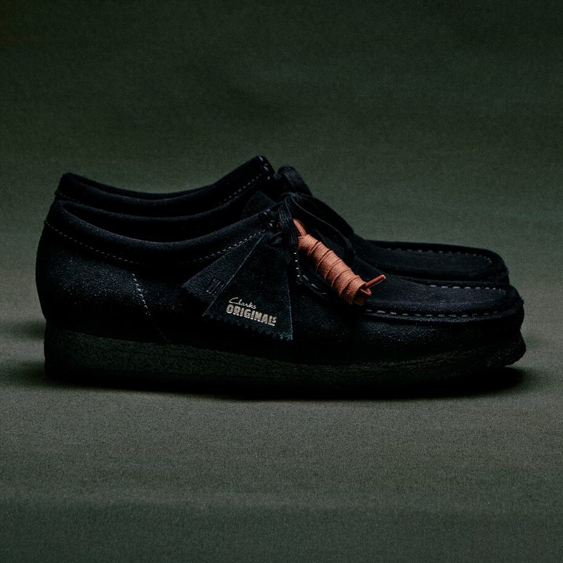 Clarks Herren Originals 2 Wallabee G Schuhe 1219 Schwarzes Wildleder 1219 Black Sde