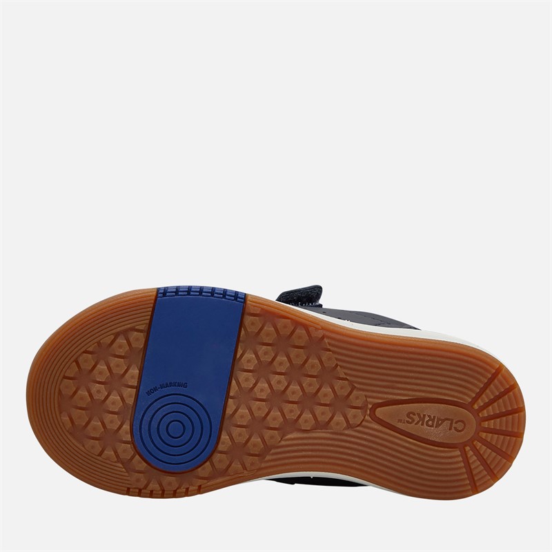 Clarks Infant Boys Wide Fit Urban Solo Trainers Navy