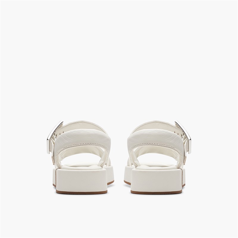 Clarks Womens Alda D-Fit Strap Sandals Off White
