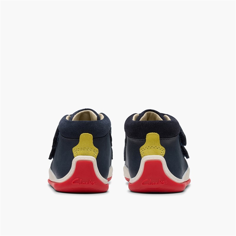 Clarks Infant Boys Noodle F-Fit Play Boots Navy