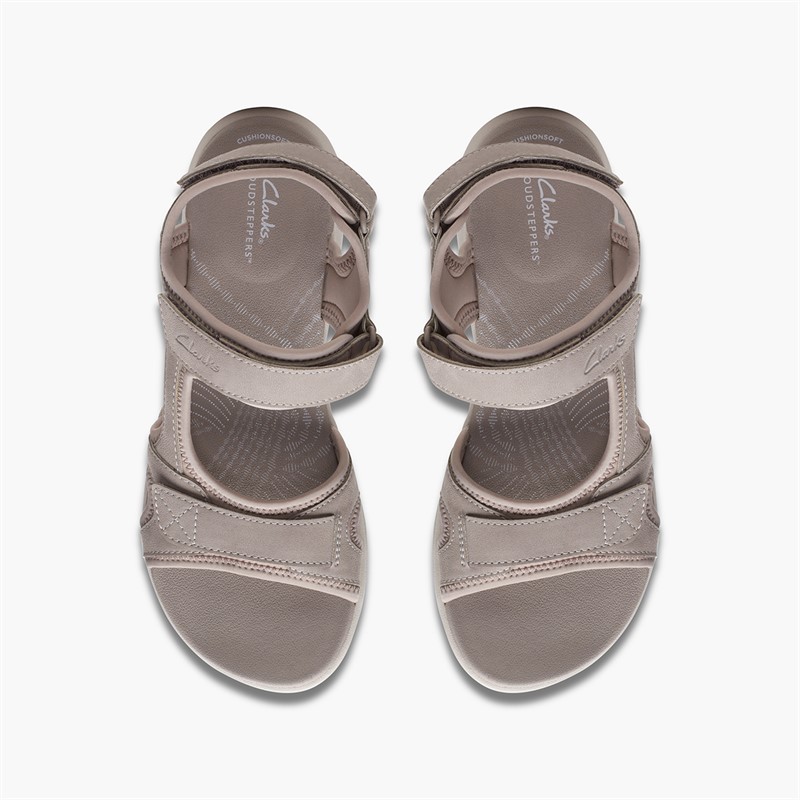 Clarks Womens Mira Bay D-Fit Sandals Stone