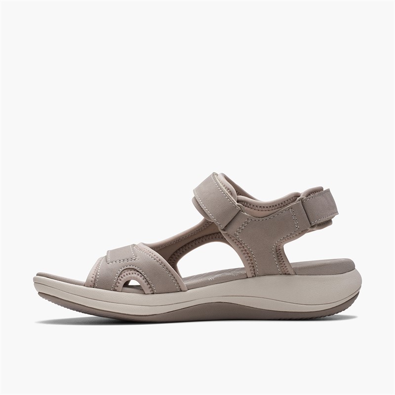 Clarks Womens Mira Bay D-Fit Sandals Stone