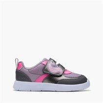 Clarks Girls Ath Shimmer Trainers Purple