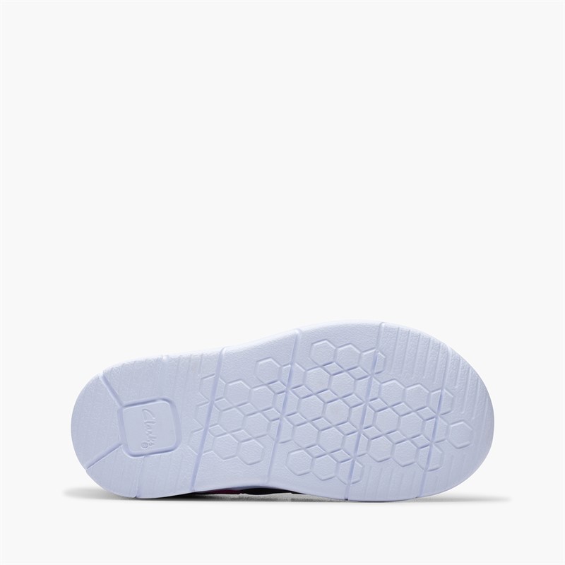 Clarks Girls Ath Shimmer Trainers Purple