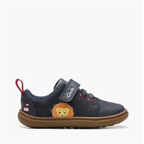 Clarks Infant Boys Flash Brill F-Fit Trainers Navy