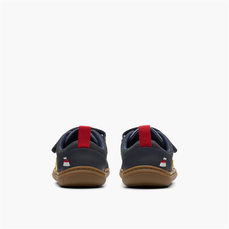 Clarks Infant Boys Flash Brill F-Fit Trainers Navy