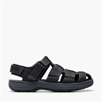 Clarks Mens Saltway Cove G-Fit Sandals Black