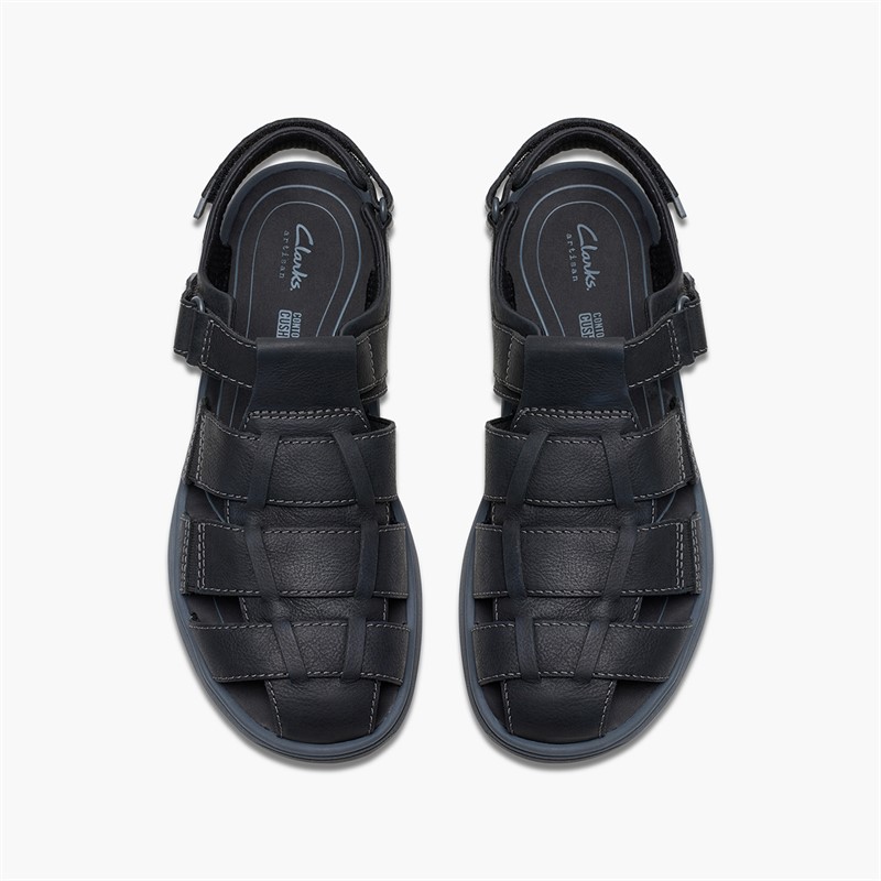 Clarks Mens Saltway Cove G-Fit Sandals Black