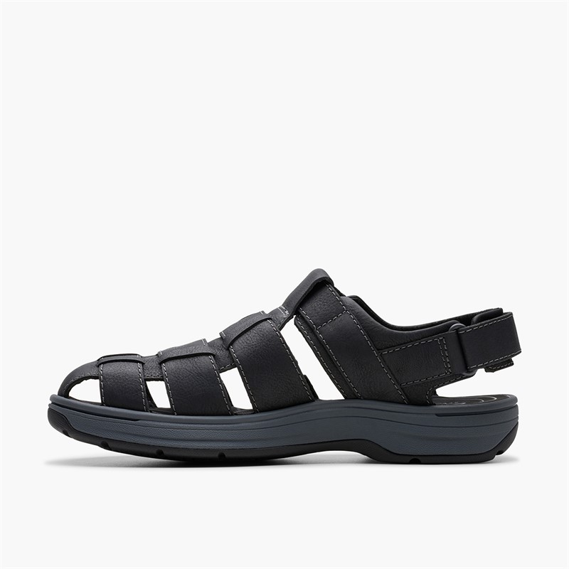 Clarks Mens Saltway Cove G-Fit Sandals Black