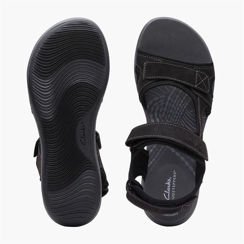 Clarks Womens Mira Bay D-Fit Sandals Black