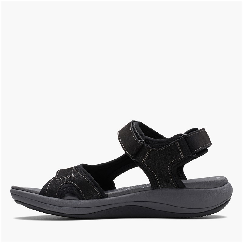 Clarks Womens Mira Bay D-Fit Sandals Black