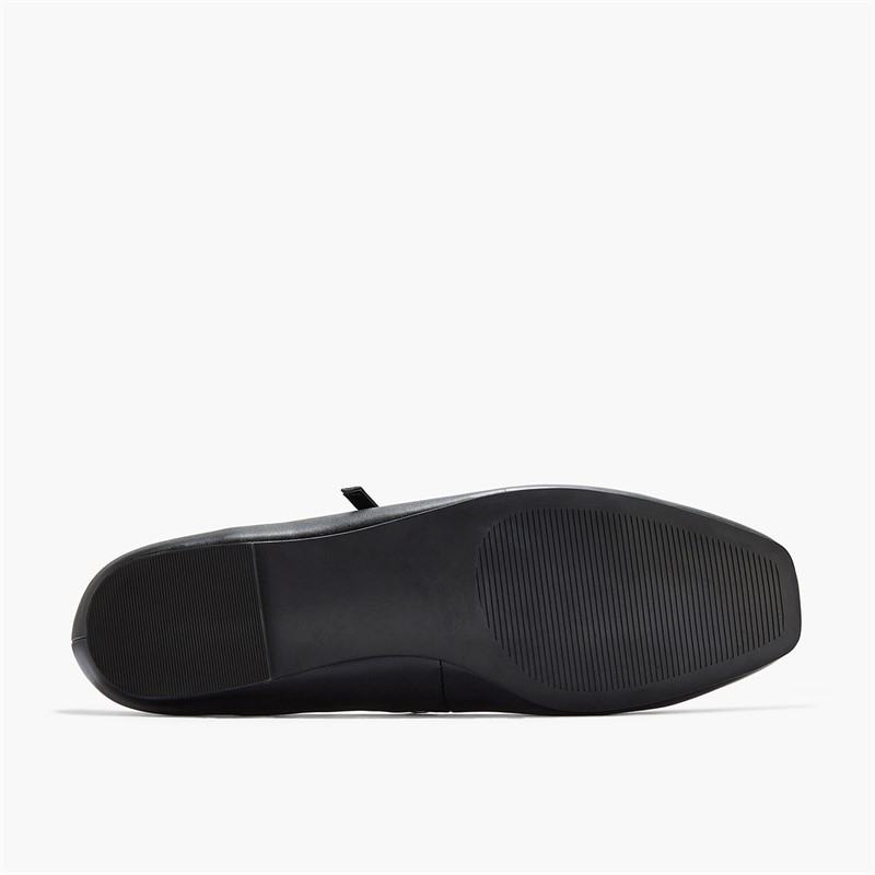 Clarks Womens Emelina Gem D-Fit Flats Black