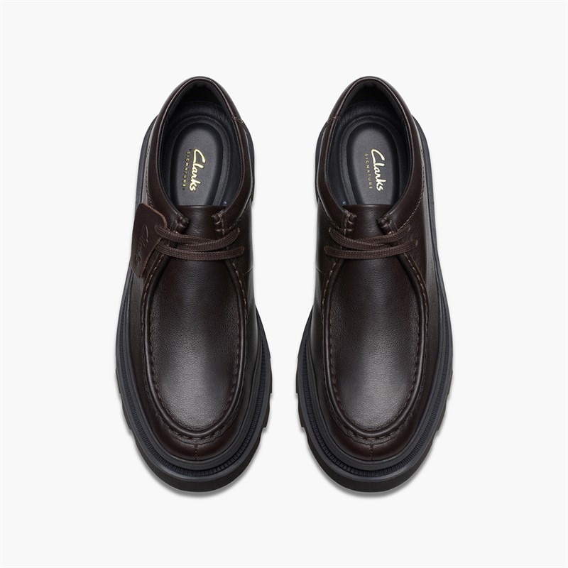 Clarks Mens Badell Seam G-Fit Shoes Brown