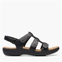 Clarks Womens Laurieann Vine E-Fit Sandals Black