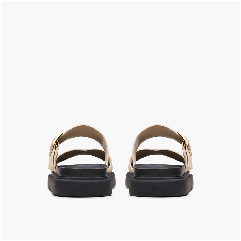 Clarks Womens Aristella D-Fit Sliders Ecru