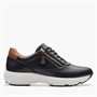 Clarks Womens Tivoli D-Fit Side Zip Trainers Black
