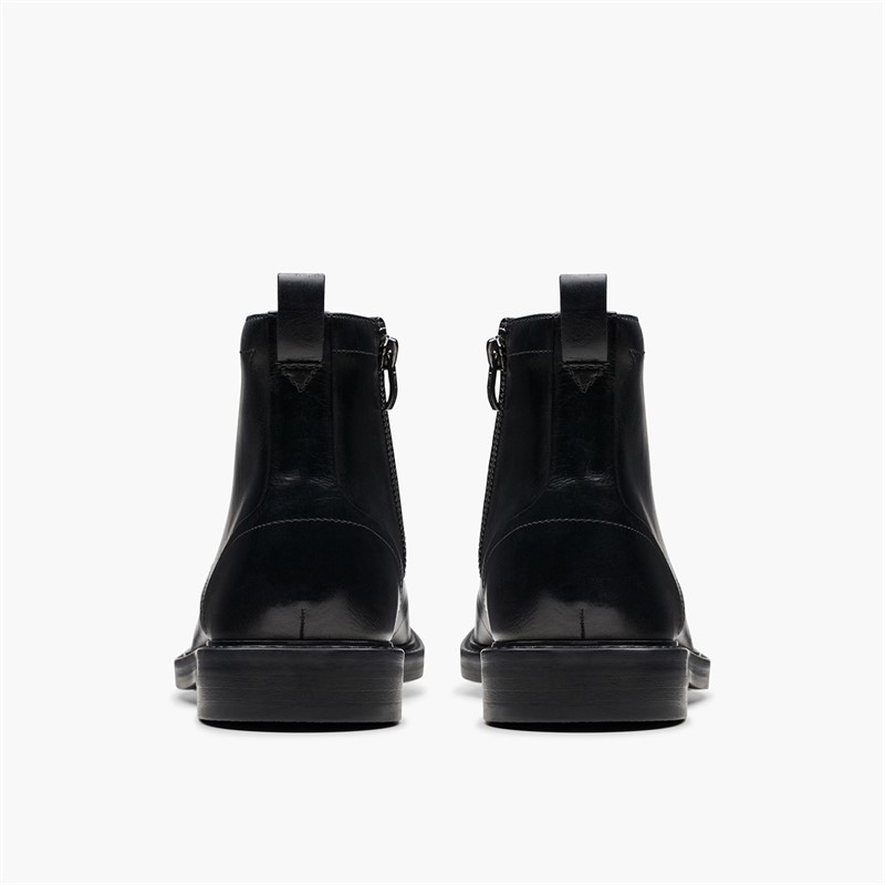 Clarks Mens Aldwin Cap G-Fit Boots Black