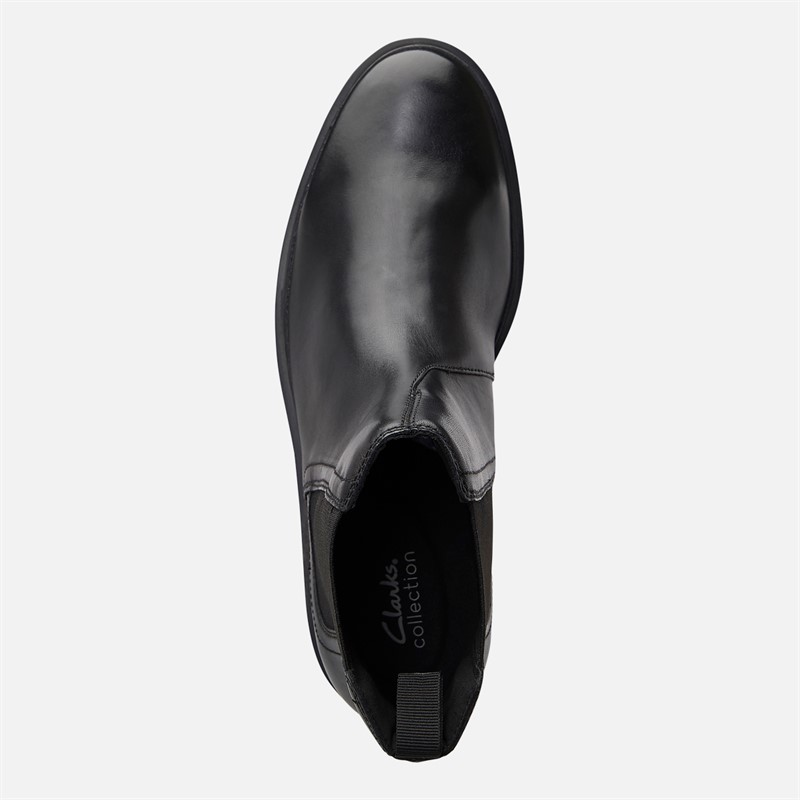 Clarks Mens Berwick Easy Chelsea Boots Black